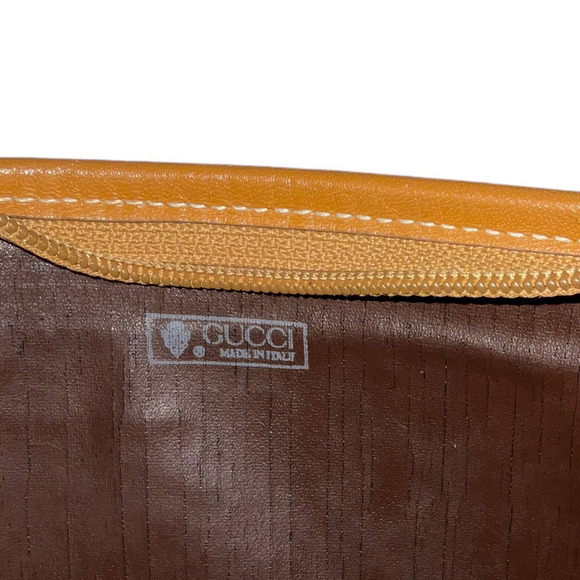 Gucci Vintage Brown GG Guccissima Canvas Medium Cosmetic Case Clutch - Picture 13 of 16